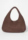 & Other Stories Leather-piping Straw Shoulder Bag