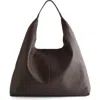 & Other Stories Leather Tote In Brown