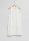 & Other Stories Linen A-line Dress In White