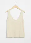 & Other Stories Linen-blend Tank Top In Beige