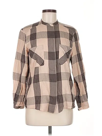 Pre-owned & Other Stories Long Sleeve Blouse In Brown