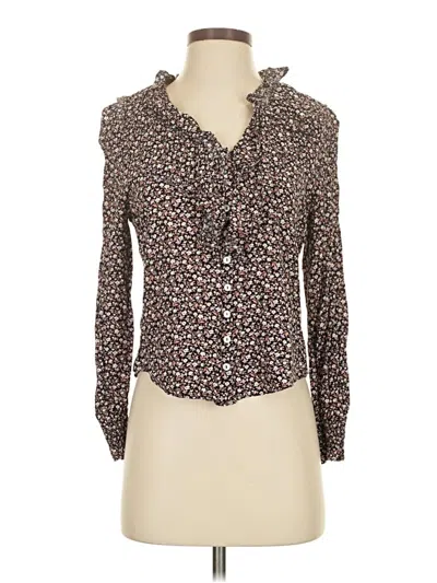 Pre-owned & Other Stories Long Sleeve Blouse In Brown