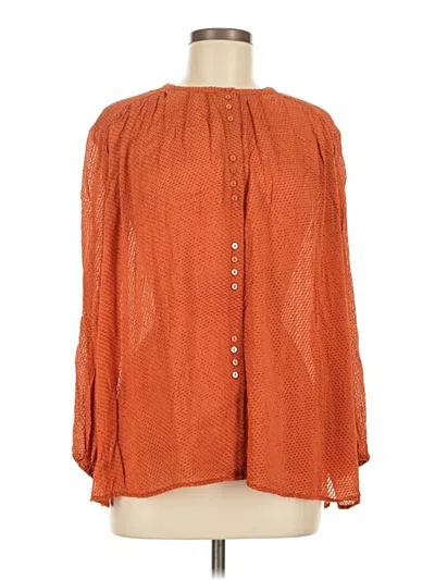 Pre-owned & Other Stories Long Sleeve Blouse In Orange