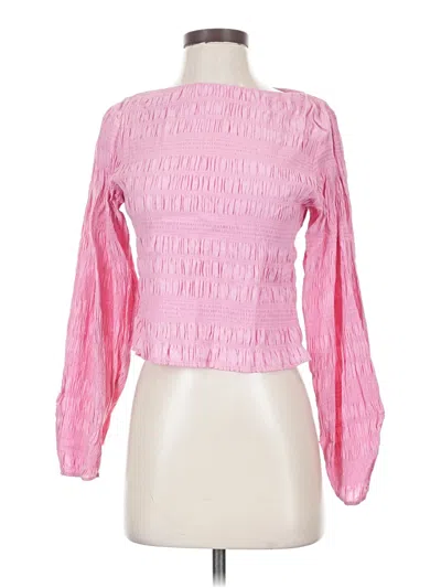 Pre-owned & Other Stories Long Sleeve Blouse In Pink