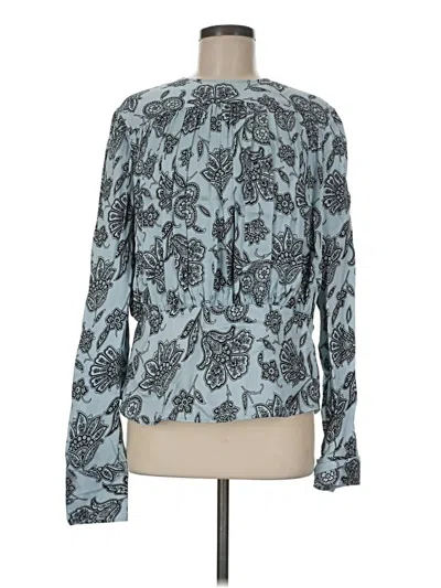 Pre-owned & Other Stories Long Sleeve Blouse In Teal