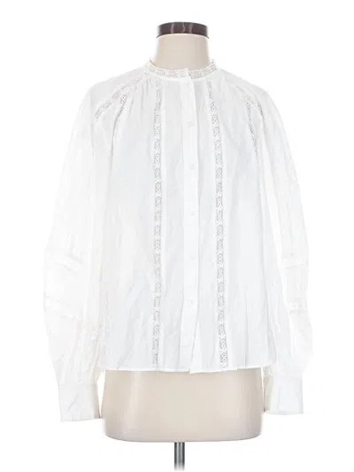 Pre-owned & Other Stories Long Sleeve Blouse In White