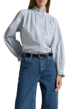 & Other Stories Long Sleeve Button-up Shirt In Blue