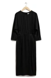 & Other Stories Long Sleeve Dress In Black