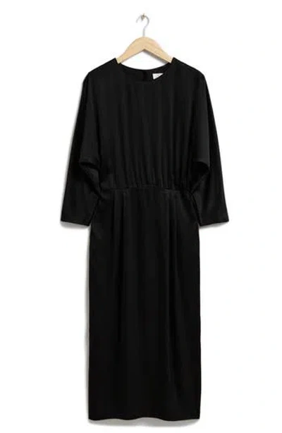 & Other Stories Long Sleeve Dress In Black