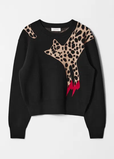 & Other Stories Long-sleeve Knit Sweater In Black