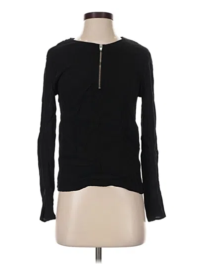 Pre-owned & Other Stories Long Sleeve Top Black Keyhole Neckline Tops