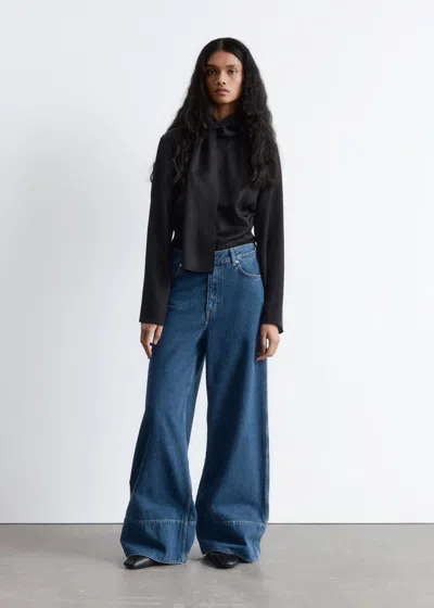 & Other Stories Long Wide-leg Jeans In Black