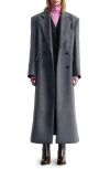 & Other Stories Longline Double Breasted Coat In Gray