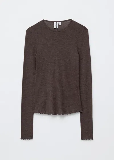 & Other Stories Long-sleeve Wool Top In Brown