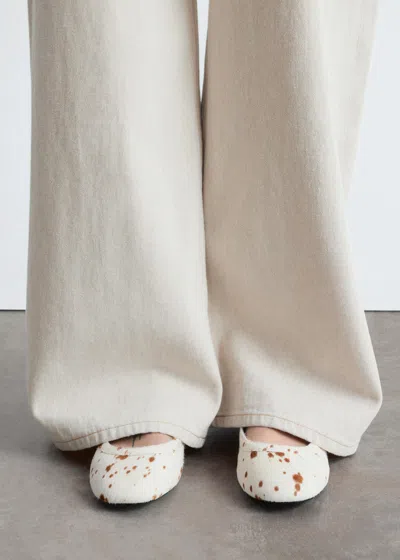 & Other Stories Mary-jane Ballet Flats In White
