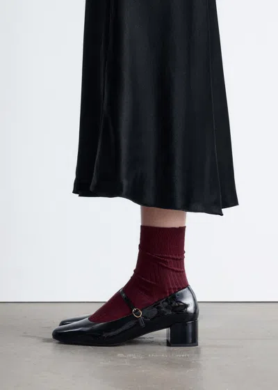 & Other Stories Mary-jane Leather Pumps In Black