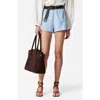 & Other Stories Matelassé Pull-on Shorts In Blue