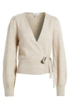 & Other Stories Merino Wool & Mohair Blend Wrap Cardigan In Mole Dusty Light