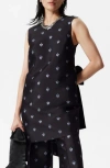 & Other Stories Metallic Jacquard Shift Minidress In Dolce