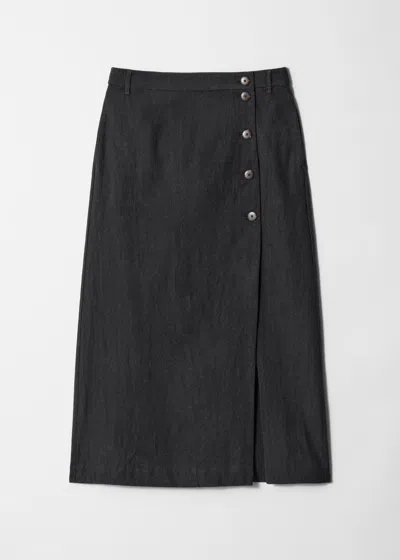 & Other Stories Midi Pencil Skirt In Black