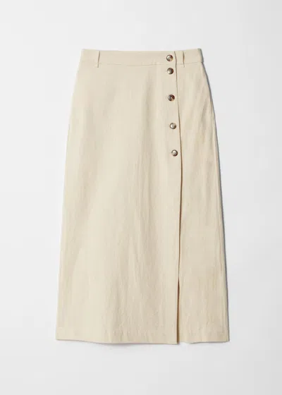 & Other Stories Midi Pencil Skirt In Brown