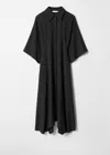& Other Stories Midi Shirt Dress In Black