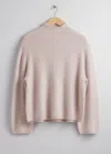 & Other Stories Mock-neck Knit Sweater In Rust