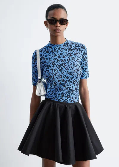 & Other Stories Mock-neck Jersey Top In Blue