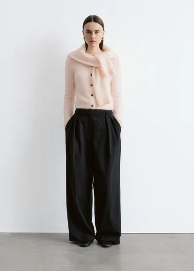 & Other Stories Mohair-blend Brushed Cardigan In Pink