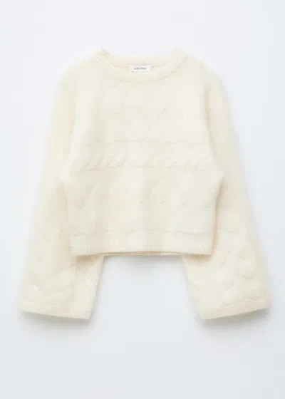 & Other Stories Mohair-blend Cable-knit Jumper In Neutral