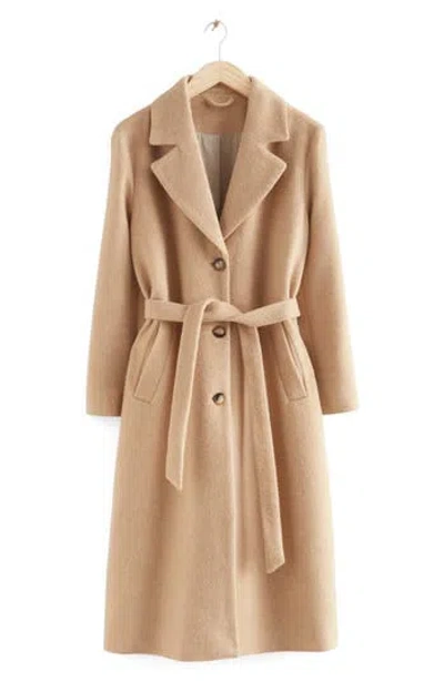 & Other Stories Notch Collar Coat In Neutral