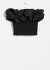 & OTHER STORIES OFF-SHOULDER BUBBLE TOP