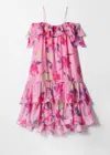 & Other Stories Off-shoulder Ruffle Maxi Dress In Pink