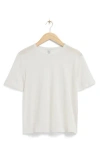 & Other Stories Oliane Cotton & Linen Blend T-shirt In White