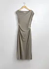 Shop & Other Stories One-shoulder Midi Dress In Green