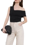 & Other Stories One Shoulder Top In Black