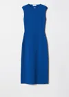 & Other Stories Open-back Midi Dress In Blue
