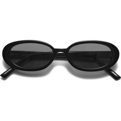 & Other Stories Oval Sunglasses In Black Dark