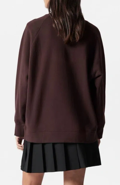 & Other Stories Oversize Cotton Sweatshirt In Brown Dark