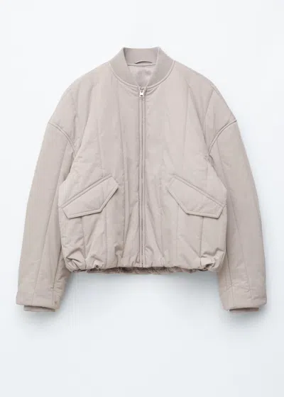 & Other Stories Oversized Bomber Jacket In Neutral