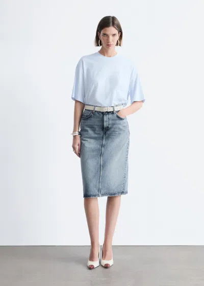 & Other Stories Oversized Cotton T-shirt In Blue
