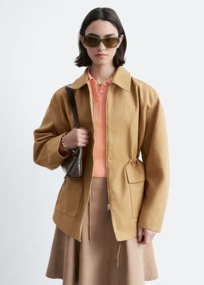 & Other Stories Oversized Drawstring Utility Jacket In Gold