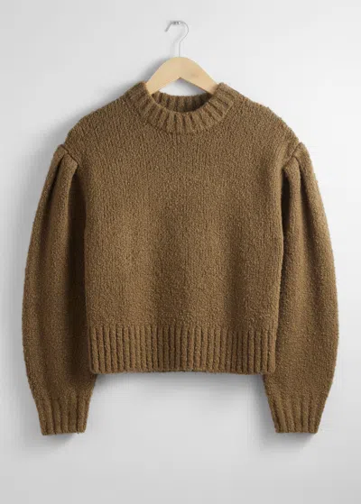 & Other Stories Oversized Knit Sweater In Beige