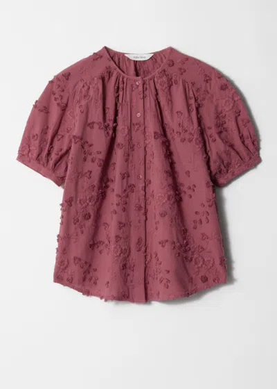 & Other Stories Oversized Puff-sleeve Blouse In Pink