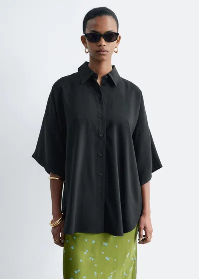 & Other Stories Oversized Quarter-sleeve Shirt In Multi