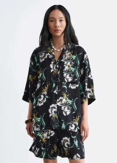 & Other Stories Oversized Resort Shirt In Black