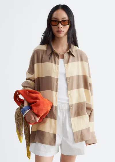 & Other Stories Oversized Shirt In Beige