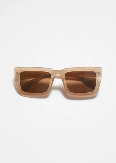 & Other Stories Oversized Square-frame Sunglasses In Pink