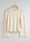 & Other Stories Oversized Textured Sweater In White