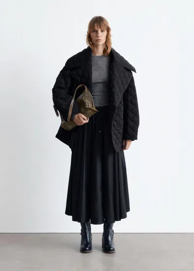 & Other Stories Padded Quilt Jacket In Black